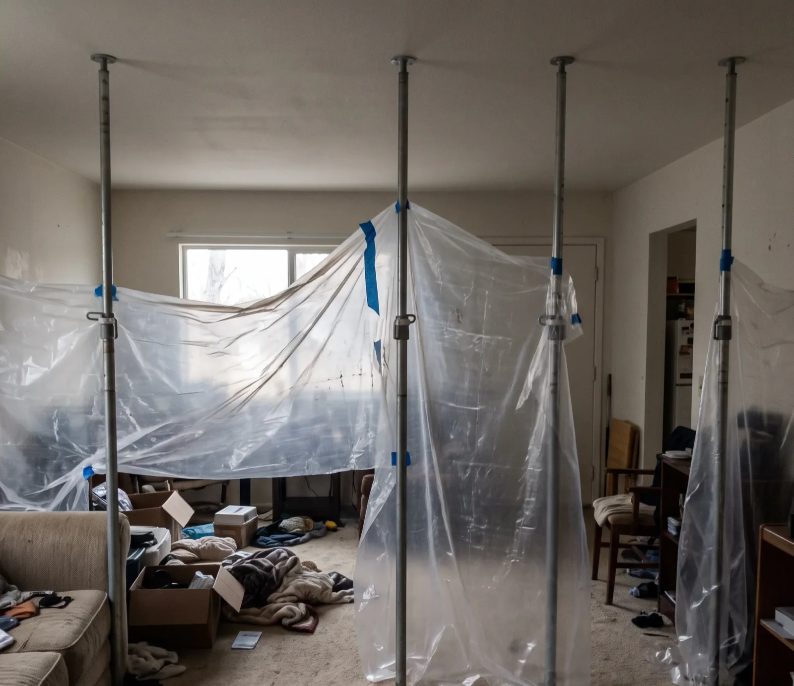 AC Condensate Line Clog water damage in Austin, TX